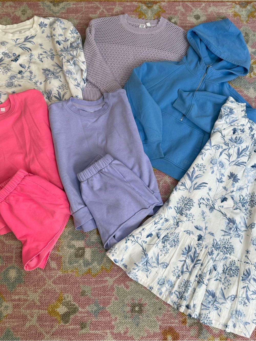 Lot of 9 GAP Kids Sz 10 clothes — Blue Hoodie, Sets, Sweater, Dress, Sweatshirt